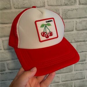 Cherry trucker hat